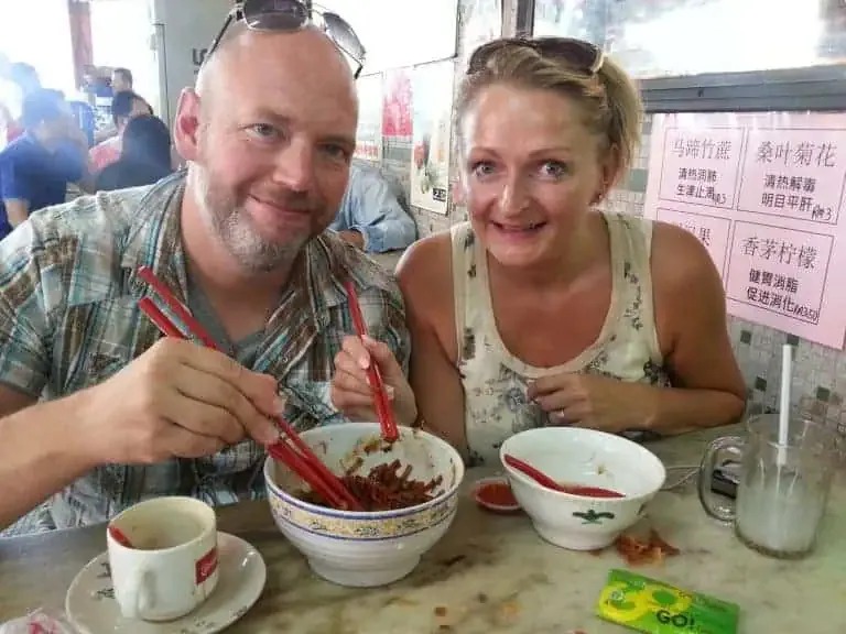 Night market food scene in historic Georgetown